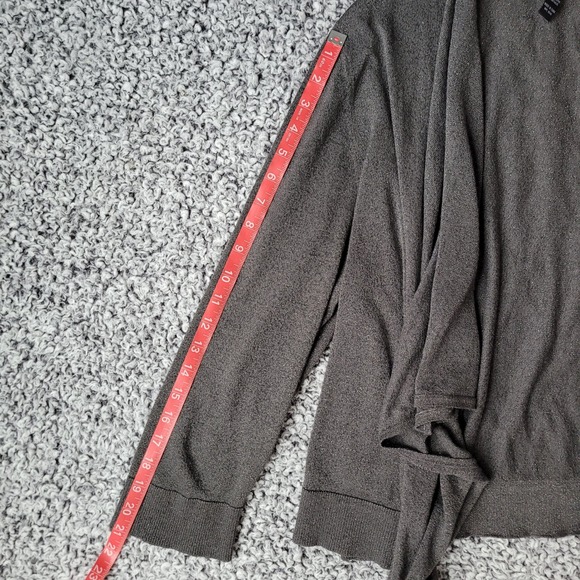 INC 3X silver grey glitter open front cardigan asymmetrical hem glam office moto - Picture 6 of 9